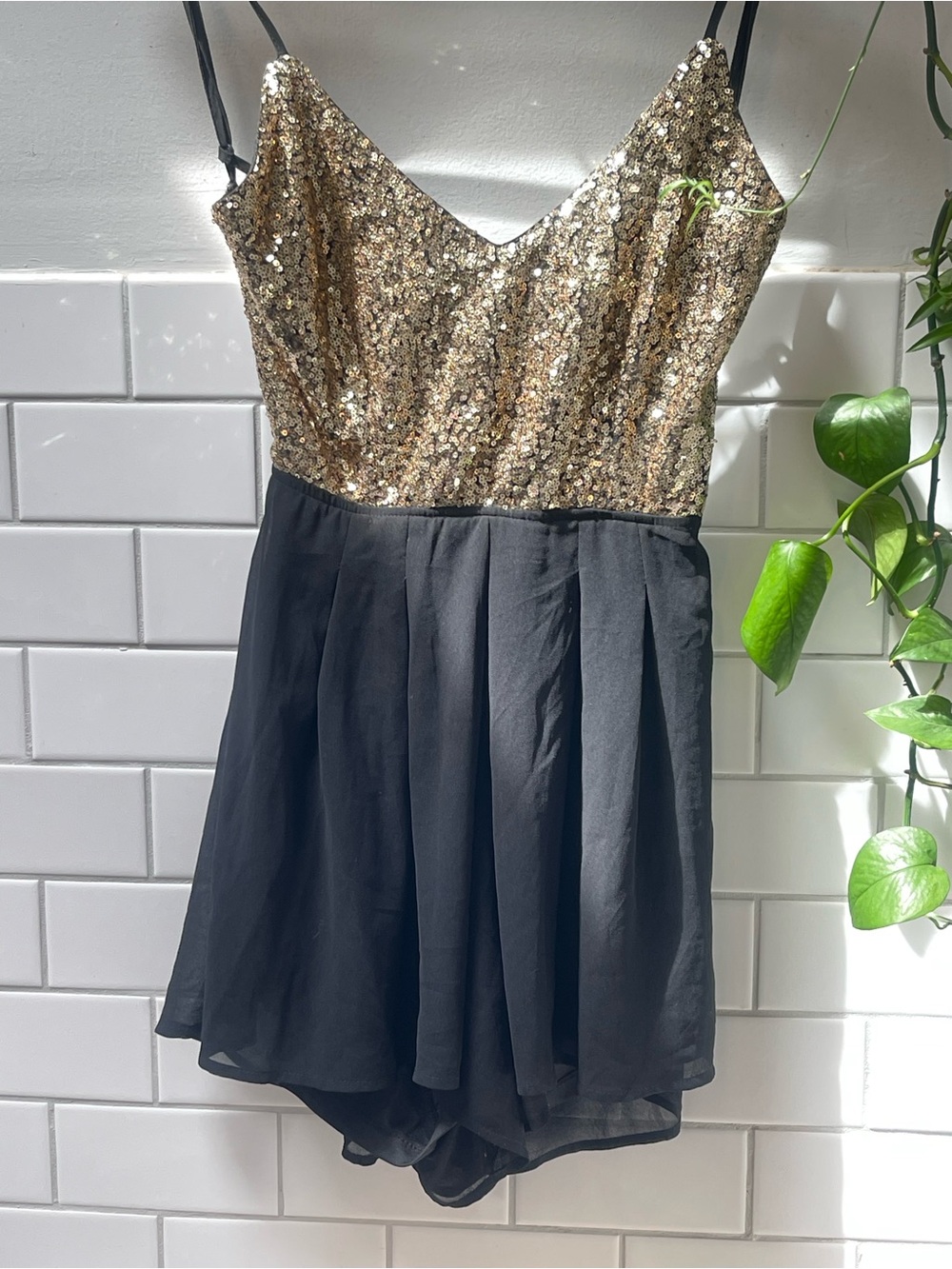 Gold Sequein Romper